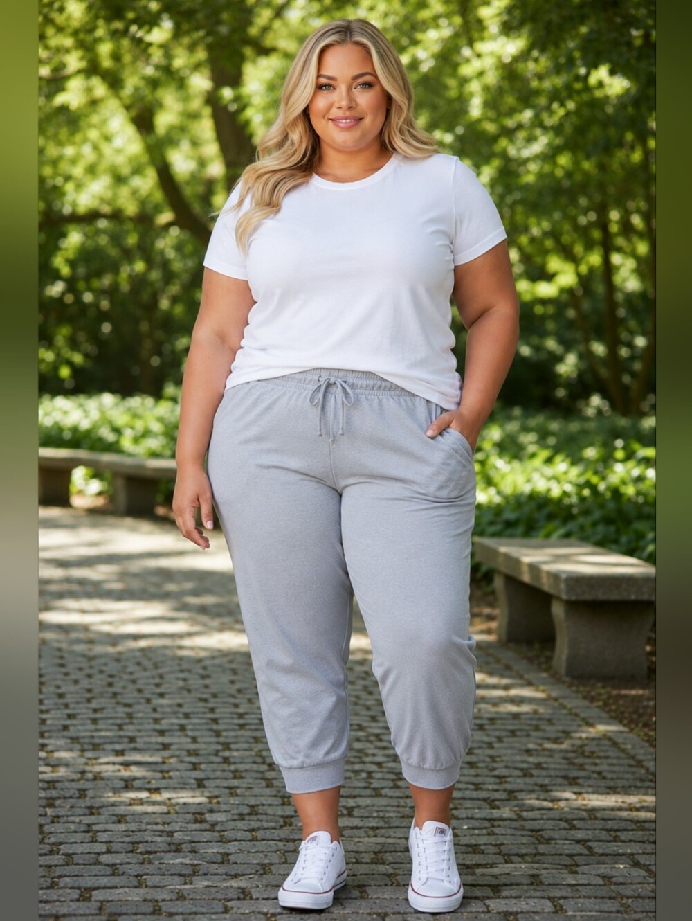 Nike Yoga DriFit Plus Size Women's Gray Training Jogger Capris 7/8 Length 3X - Picture 8 of 16